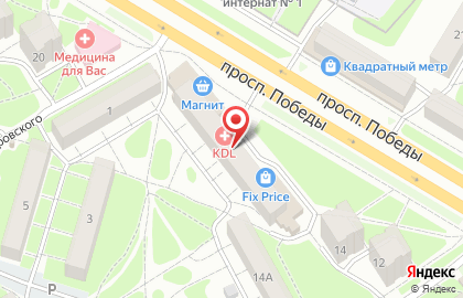 Аптека Пензенские аптеки на проспекте Победы на карте