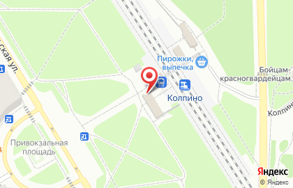 Колпино, железнодорожная станция на карте