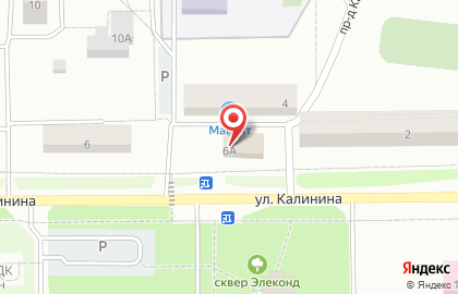 Продуктовый магазин на Калинина на карте