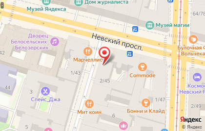 Subway на улице Невский на карте