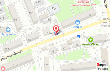 Закусочная Тик-Так на улице Льнокомбинат на карте