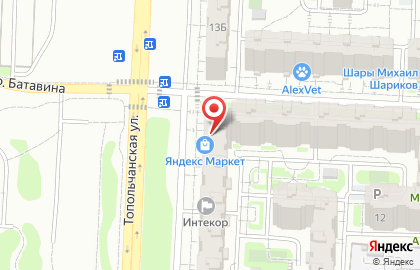 Продовольственный магазин Раздолье в Кировском районе на карте