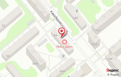 Центральная на Кавалерийской улице на карте