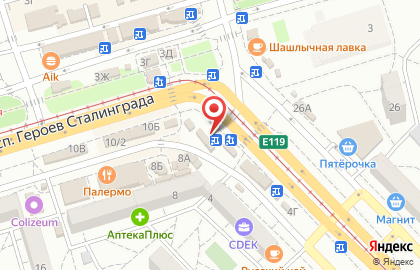 Киоск и магазин хлебобулочных изделий в Красноармейском районе на карте