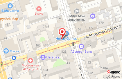 Магазин Белтекс на улице Максима Горького на карте