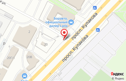 Рекламный щит 3х6м. на проспекте Кулакова на карте