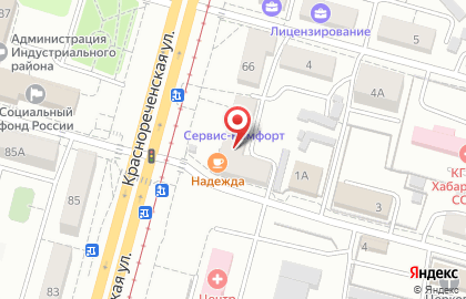 Мастерская по ремонту обуви на Краснореченской улице на карте