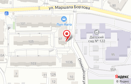Мистраль на улице Маршала Борзова на карте