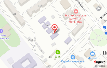 Средняя общеобразовательная школа г. Нариманов с дошкольным отделением на Волжской улице на карте