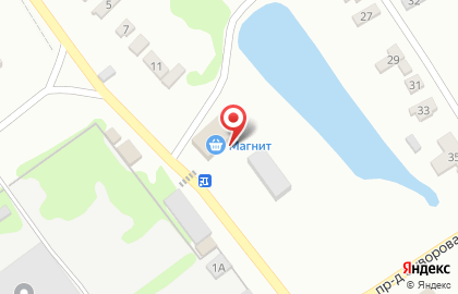 Супермаркет Магнит на улице Суворова на карте