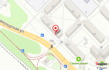 Магазин хозяйственных товаров на Транспортной улице на карте