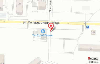 Каскад на улице Интернационалистов на карте
