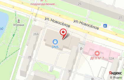 Салон продаж и обслуживания Tele2 на улице Новосёлов, 30а на карте