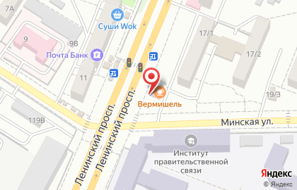 Кафе Вермишель на Минской улице на карте