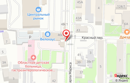 Киоск по продаже фастфудной продукции на улице Карла Маркса на карте