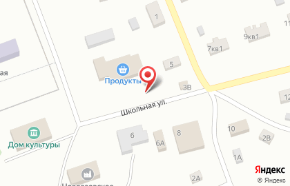 Продуктовый магазин Зеленый на Школьной улице на карте