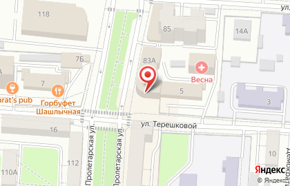 Супермаркет Магнит в Саранске на карте