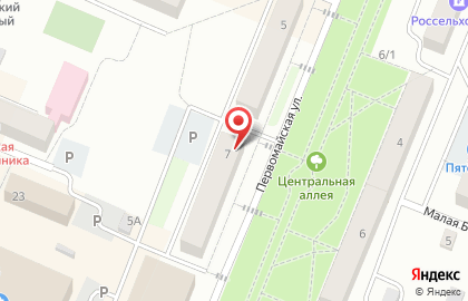 Служба заказа легкового транспорта Семёрочка на Первомайской улице на карте