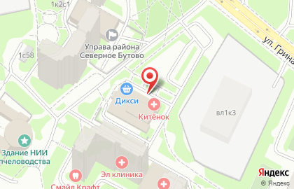 Детский бассейн Китенок на улице Старокачаловской на карте