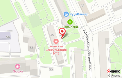 Избёнка во 2-м Новоподмосковном переулке на карте