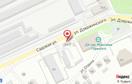 Шиномонтажная мастерская на Садовой улице на карте