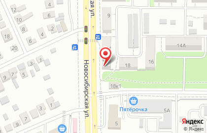 Магазин Настенька на Новосибирской улице на карте