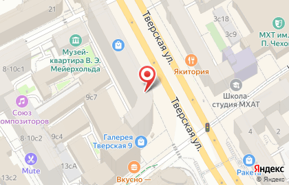 Супермаркет Eurospar в Москве на карте