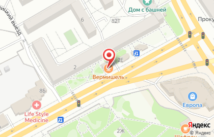 Кафе Вермишель в Воронеже на карте