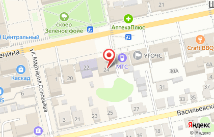Кафе Гав-гав на площади Ленина на карте