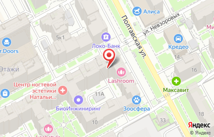 Мебельная дизайн-студия Вид сверху на улице Невзоровых на карте