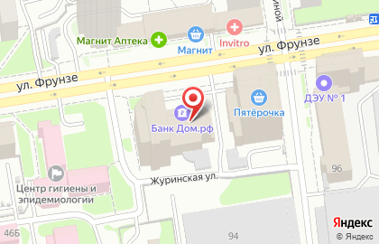 ОАО Банкомат, АКБ Абсолют Банк на улице Фрунзе на карте