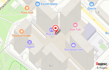 Фитнес-клуб MyFitlab на метро Бульвар Рокоссовского на карте