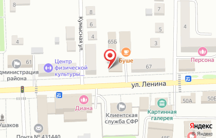 Имплозия на улице Ленина на карте