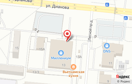 Магазин пива БИРхаус на улице Дианова, 13 на карте
