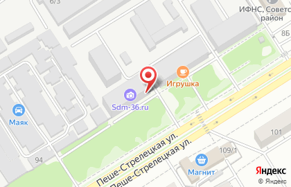Пирс на Пеше-Стрелецкой улице на карте