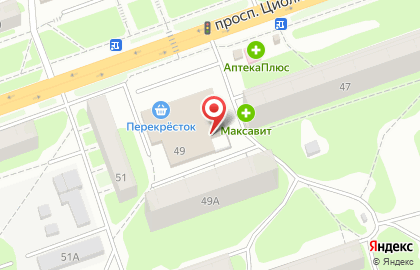 Банкомат ФКБ Петрокоммерц на проспекте Циолковского на карте