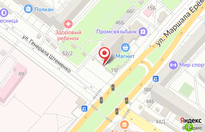 Киоск по продаже хлебобулочных изделий в Краснооктябрьском районе на карте