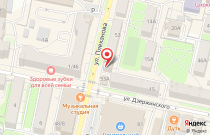 Магазин продуктов Фермерский на улице Плеханова на карте
