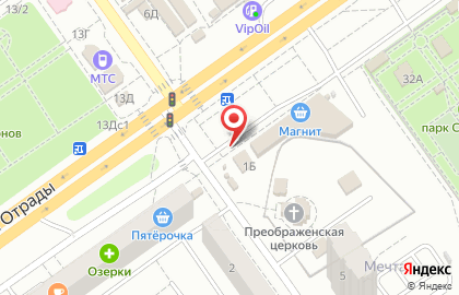 Киоск по продаже молочных продуктов в Тракторозаводском районе на карте