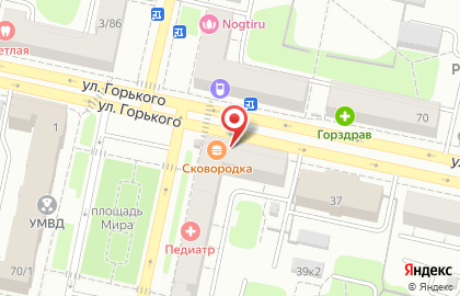 Кафе быстрого питания Сковородка на улице Мусоргского на карте