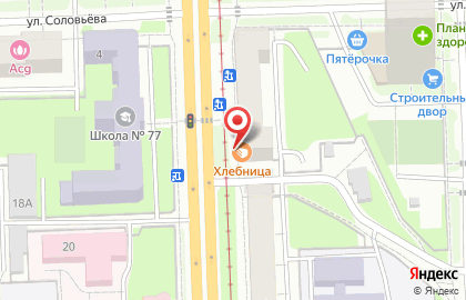 Сеть магазинов-пекарен Хлебница на улице Героев Хасана на карте