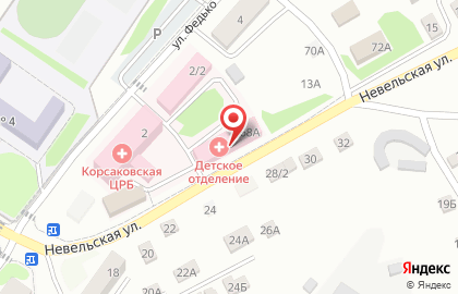 Корсаковская центральная районная больница в Корсакове на карте