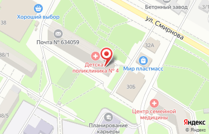Центр сервисного обслуживания на улице Смирнова на карте