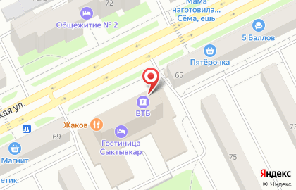 Банк ВТБ в Сыктывкаре на карте