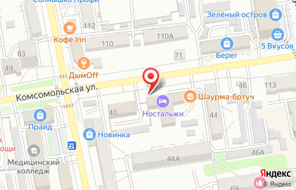 Киоск по продаже фастфуда На угляхъ на карте