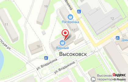 Супермаркет Верный в Москве на карте