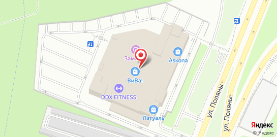 Фитнес-клуб DDX Fitness на улице Поляны на карте