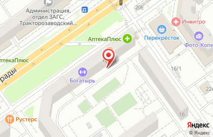 Фитнес-студия в Тракторозаводском районе на карте