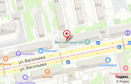 Магазин кондитерских изделий Форне на улице Васильева на карте