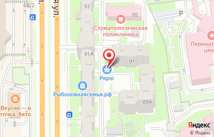 Продуктовый магазин на Юбилейной улице на карте